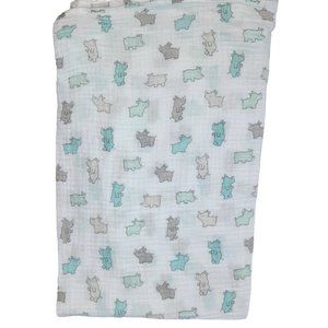 Koala Baby Rhino Rhinoceros Muslin Swaddle Wrap Security Baby Blanket 45" X 42"